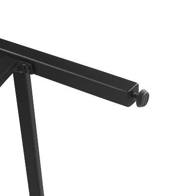 Gray and Matte Black Backless Counter Height Barstools Set