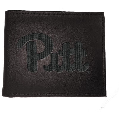 Evergreen NCAA Pitt Panthers Black Leather Bifold Wallet Officially Licensed with Gift Box