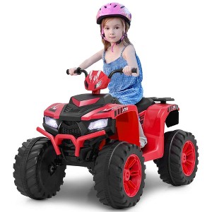 Honeyjoy 24V Kids Ride-On Electric ATV 4-Wheeler Quad Car with Wireless Connection Black/Blue/Pink/Red/Purple - 1 of 4