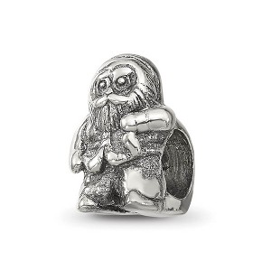 Black Bow Jewelry Sterling Silver Santa Claus Bead Charm - 1 of 4