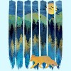 Men's Design By Humans Fox Forest Night By Maryedenoa T-Shirt - 2 of 3