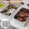 6 Pack Full Size Steam Table Pans, Stainless Steel Restaurant Commercial Trays Steam Food Containers for Chafing Dish Buffet - 3 of 4