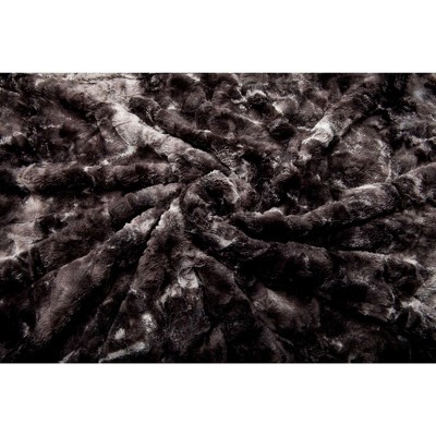 Gray Faux Fur Sherpa Reversible Twin Throw Blanket