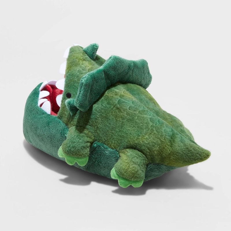 Boys' Dylan Dinosaur Ankle Biter Slippers - Cat & Jack™ Green, 1 of 5