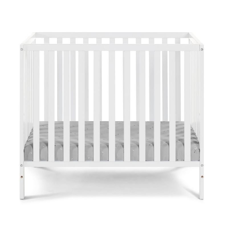 Suite Bebe Palmer 3-in-1 Convertible Mini Crib with Mattress Pad - White, 1 of 8