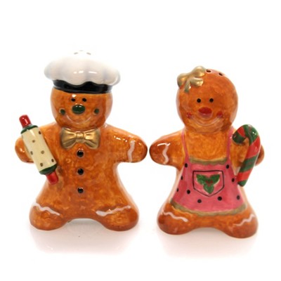 Gingerbread; Salt /& Pepper Shakers; Approx 3h x 2w; FREE SHIPPING !!!