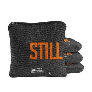 Skip's Garage | Gameday Stillwater Synergy Pro Black Cornhole Bags (Set of 4) - 1 of 4