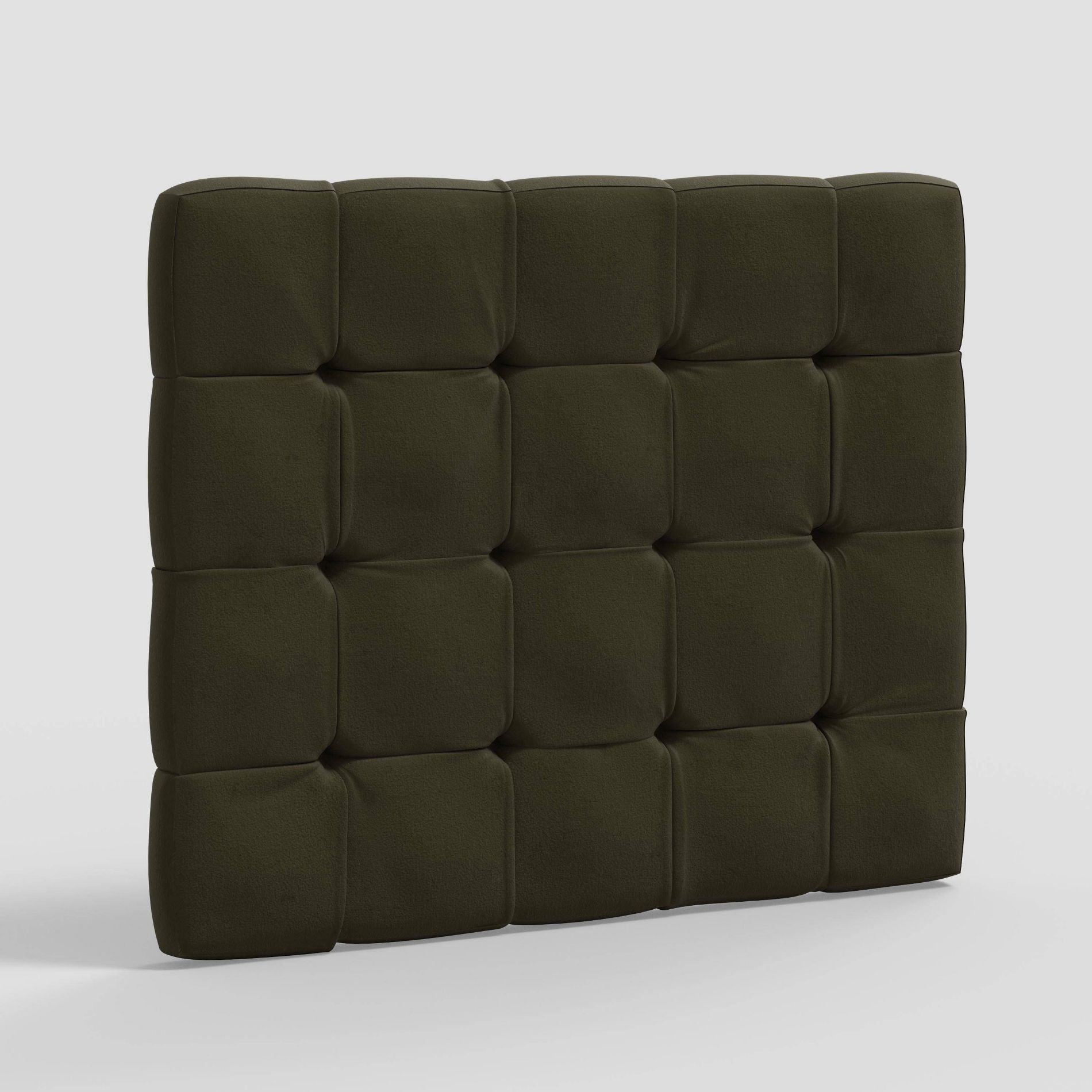 Twin Ryan Tufted Stick-on-the-Wall Dorm Headboard Classic Velvet Loden - Threshold™