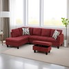 Three-Piece Set of Chenille Velvet Living Room Sofa, Comfortable and Soft, Double-Layer Spring - 2 of 3