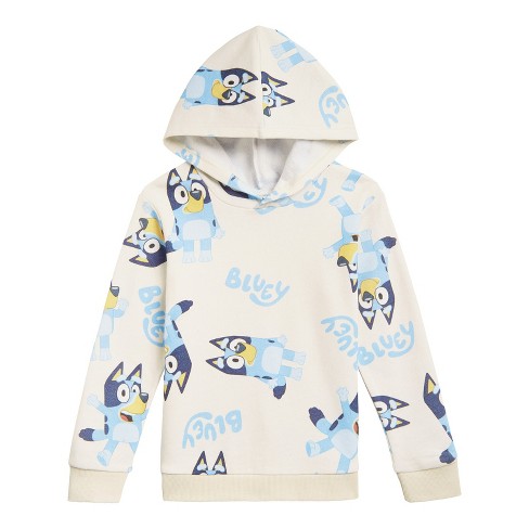 Bluey Toddler Girls Fleece Hoodie White 2t : Target