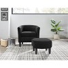 CENGHU Modern Corduroy Accent Chair, Upholstered Single Sofa Chair with Ottoman Foot Rest, Comfy Arm Chair for Living Room, Bedroom, Office - 2 of 4