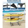 Freestanding Kayak Storage Rack, Indoor & Outdoor Heavy Duty Kayak Holder with 4 Lockable Wheels - 3 of 4