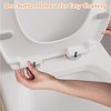 Toilet Seat Round, American Standard, Slow Close Lid, Quick Release Hinges, Non-Slip Bumpers, Easy Install & Clean, Never Loosens Design - 4 of 4
