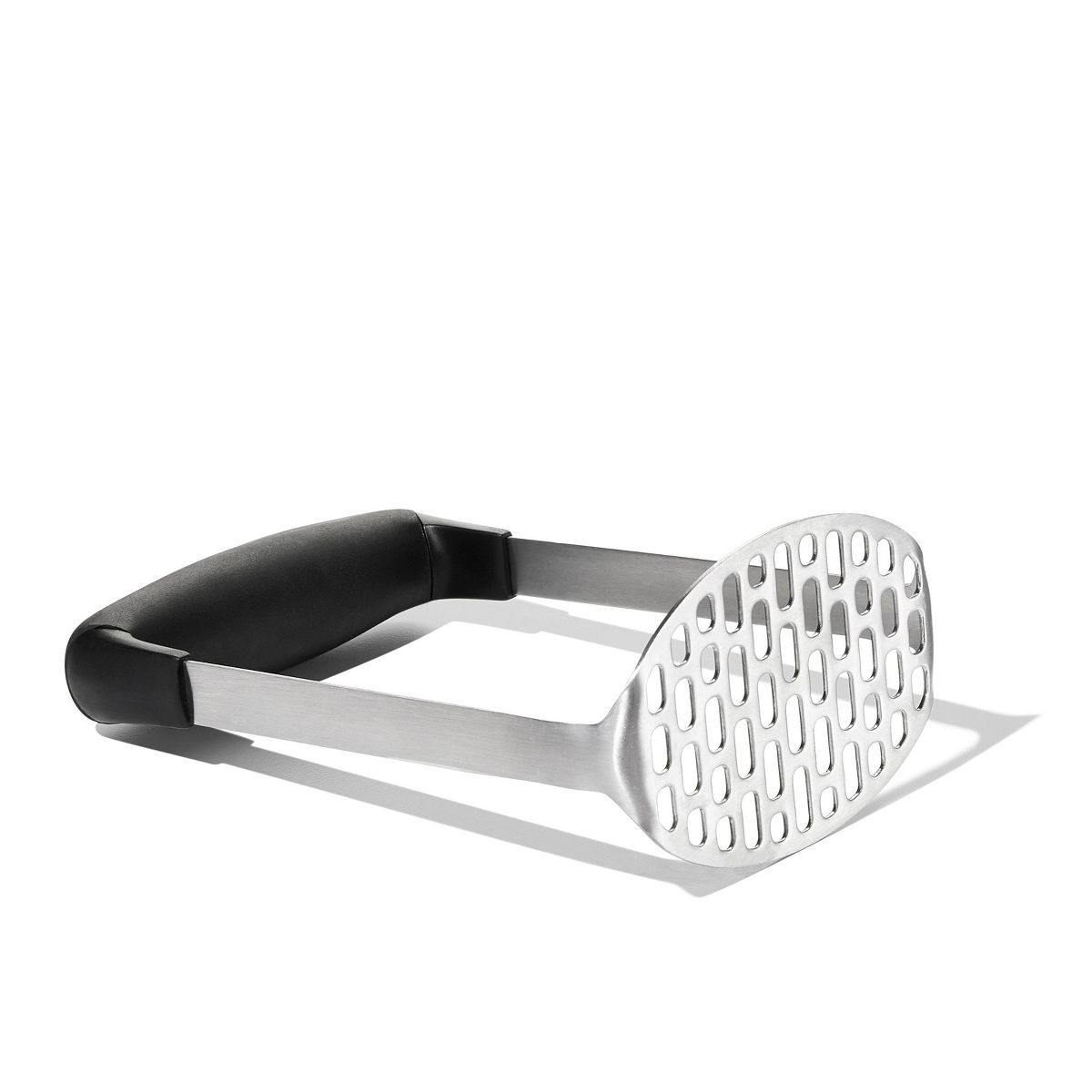 OXO Smooth Potato Masher: Stainless Steel & Plastic, Dishwasher-Safe, Black, Good Grips, Best Masher, 7.2" Length - thumbnail 3