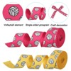 Unique Bargains Polyester Volleyball Grosgrain Gift Wrapping Craft Ribbon 2 Roll - 4 of 4