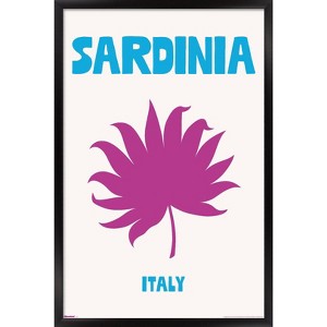 Trends International Reinders: Destinations - Destination Sardinia Framed Wall Poster Prints Black Framed Version 14.725" x 22.375" - 1 of 4