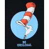 Seven Times Six Dr. Seuss T-Shirt Men's Cat In The Hat Be Original Graphic Tee Black - 2 of 3