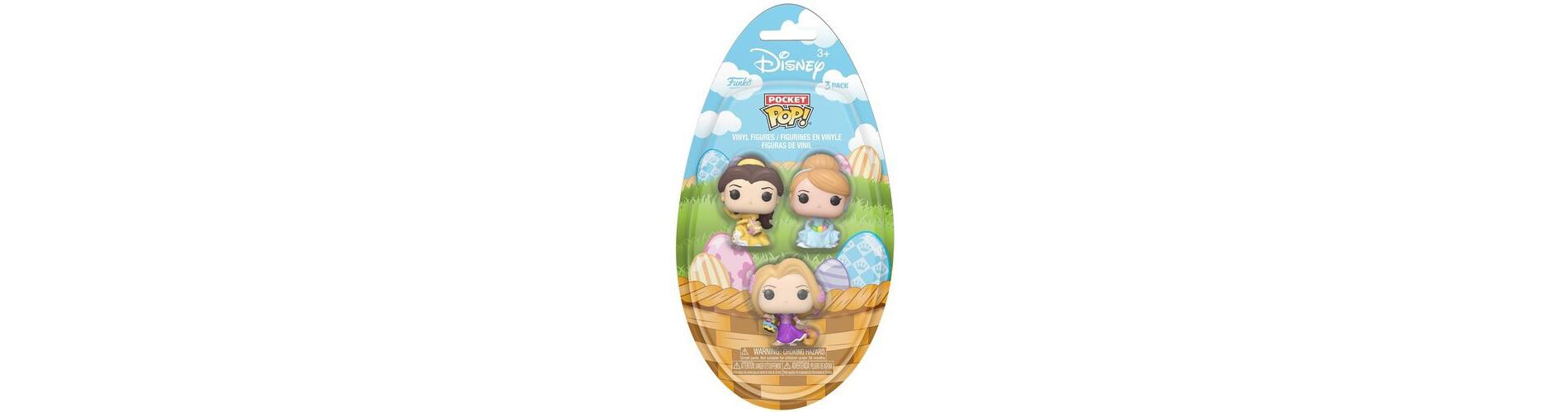 FUNKO Pocket POP!: Easter 3-Pack - Disney Princess Belle, Cinderella, Rapunzel
