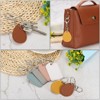 Unique Bargains PU Leather Keychain Holder ID Key Cards Key Fobs with Rings 2 Pcs - 4 of 4
