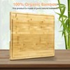 Wooden Cutting Board,  Large Bamboo Kitchen Board with Handles and Deep Juice Groove Kitchen Board - 4 of 4