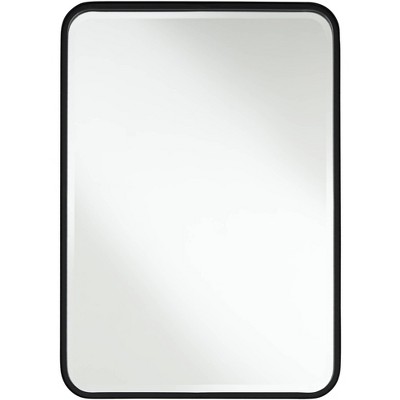 Uttermost Liguria Black 24" x 34" Rounded Edge Rectangular Wall Mirror