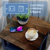 Vipbear Modren Nightstand 18 in End Table with Charging Station Rustic Wood Tall Bedside Table with 2 Drawers Storage Small Dresser Open Shelf - 2 of 4
