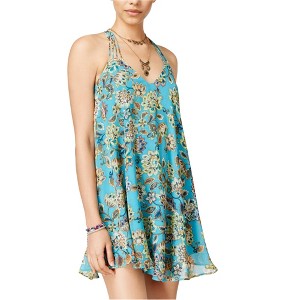 Speechless Womens Floral Shift Dress, Blue, X-Small - 1 of 1