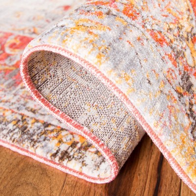 Saffron and Cream Hand-Knotted Oriental Runner Rug