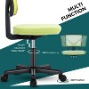 CAVINAS Adjustable Armless Office Chair,Mesh Desk Chair with Lumbar Support and Universal Wheels for Work Study - 4 of 4