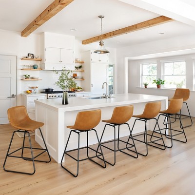 Arceso 25" Swivel Bar Stools, Counter Stools with Footrest for Kitchen Island