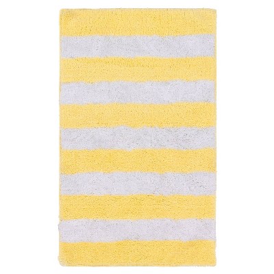 Citrus Stripe Yellow/Green Bath Rug