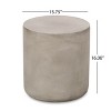 Okak Modern LightWeight Concrete Outdoor Side Table Geometric Indoor End Tables, Decorative Garden Accent Table Stools for Yard Patio - 3 of 4