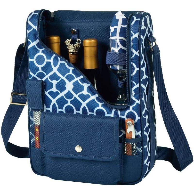 Picnic at Ascot - Wine Carrier Deluxe with Glass Beverage Glasses and Accessories for Two, 1 of 6