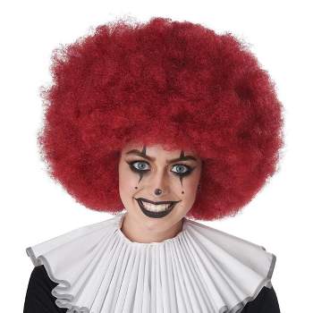 California Costumes Clown Pattern Baldness Bald Cap Adult Wig (red ...