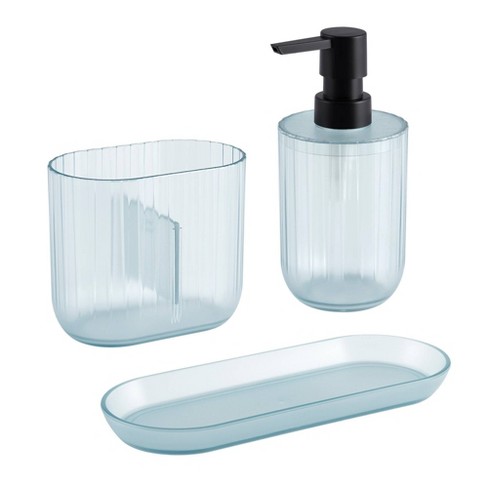 Athena Ribbed Glass Bath Accessories