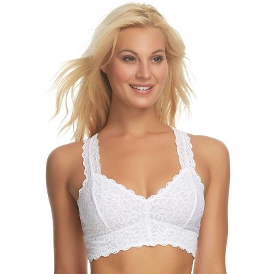 Jezebel By Felina Women's Lace Bralette (pale Banana, Large) : Target