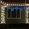 Northlight LED Lighted Hanging Starlight Sphere Outdoor Christmas Decoration- 6" - Blue Lights - 3 of 4