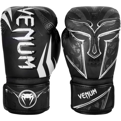 Venum Impact Monogram Hook and Loop Boxing Gloves - 8 oz. - Black/Pink/Gold  