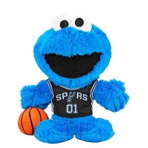 Bleacher Creatures San Antonio Spurs Sesame Street Cookie Monster 8" Kuricha Plush - 1 of 4