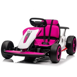 Go Kart for Kids, 24V Drift Kart with 2X200W Strong Motor, 7AH Big Battery, Electric Pedals - 1 of 4