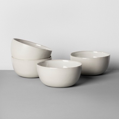 4pk Stoneware Cereal Bowl Set Matte Cream - Hearth & Hand™ with Magnolia