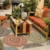 Mia Floating Medallion Patio Rug Beige/Blue - 4 of 4