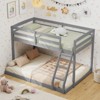 Tangkula Twin Over Full Bunk Bed Solid Wood Bunk Bed with Integrated Ladder & Safety Guardrails - 4 of 4
