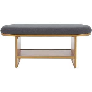 Iona Open Shelf Bench With Cushion - BCH5002 - Safavieh - 1 of 4