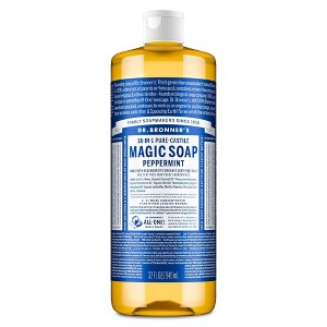 Dr. Bronner's Magic Pure Castile Liquid Soap - Peppermint - 32 fl oz - 1 of 4