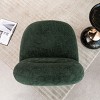 Large Single Armless Chair,Modern Velvet Fabric Upholstered Swivel Accent Chair,Living Room Sofa Chair With Solid Wood Frame-Cuddlewood - 3 of 4
