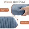 Sevobal Task And Office Chairs Modern Fabric Armless Adjustable Swivel Office Desk Chairs With Wheels, Home Office Chair, Blue, 25.59"*21.4"*33.9" - 4 of 4