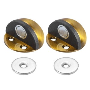 Unique Bargains Self-Adhesive No Drilling Door Stops for Home Office Keep Door Open 2 Pcs - 1 of 4