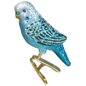 Old World Christmas Blown Glass Ornament for Christmas Tree, Blue Parakeet - 1 of 3