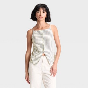 Women's Linen Blend Vest - A New Day™ - 1 of 2